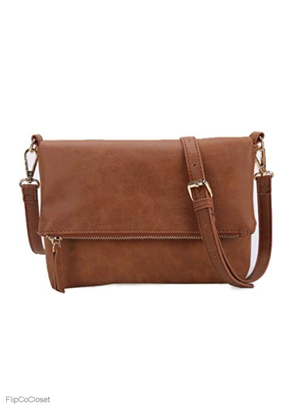 Vegan PU Leather Crossbody Bag Adjustable Strap Small Purse